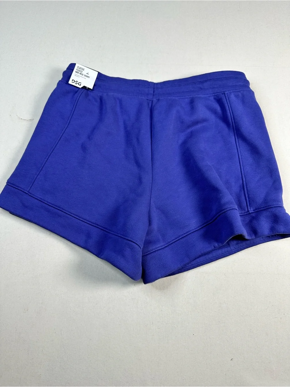 DSG Women's Drawstring fleece Athletic Shorts - Blue Medium